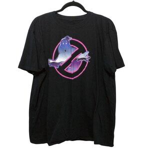Men's Ghostbusters Black Crewneck Short Sleeve Logo Graphic T-Shirt XL